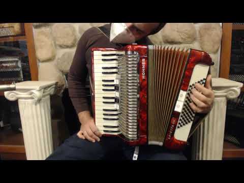 4677 - Red Hohner Arietta IIM Piano Accordion LMM 34 72 $999