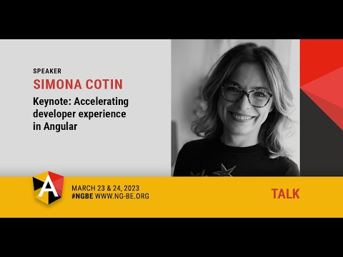 Keynote: Accelerating developer experience in Angular - Simona Cotin - NG-BE 2023