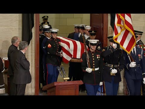 People pay tribute to late U.S. President George H.W. Bush in Washington