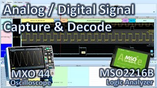 Cascading MSO2216B Logic Analyzer with R&S MXO44 Oscilloscope