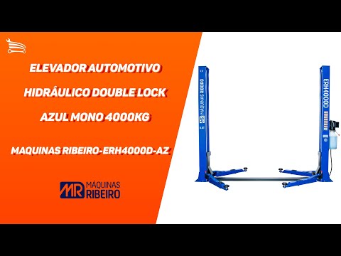 Elevador Automotivo Hidráulico Double Lock Azul Mono 4000kg  - Video