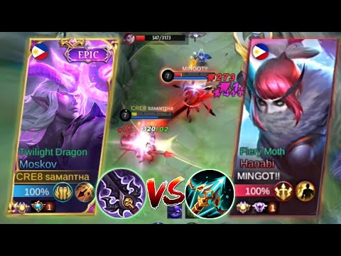 MOSKOV vs NEW REVAMP HANABI! (INTENSE BATTLE) | MOSKOV BEST BUILD 2022 | MOBILE LEGENDS