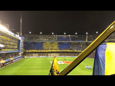 "Recibimiento Boca Palmeiras Libertadores 2018 Semifinal" Barra: La 12 &bull; Club: Boca Juniors
