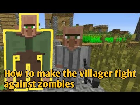 How to make the villager fight against zombies**Trick**