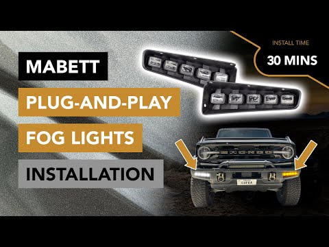 How to Install Plug and Play LED Fog Lights with Turn Signals by Mabett - 2021+ Ford Bronco