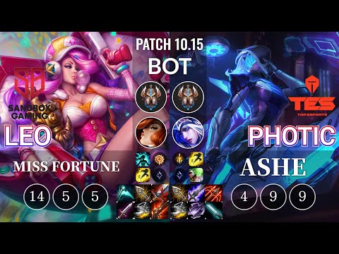 SB Leo Miss Fortune vs TES Photic Ashe Bot - KR Patch 10.15