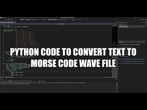 Python Code To Convert Text To Morse Code Wave File