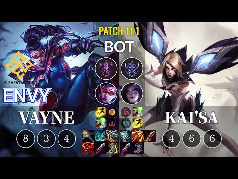 EM Envy Vayne vs Kai'Sa Bot - KR Patch 11.1