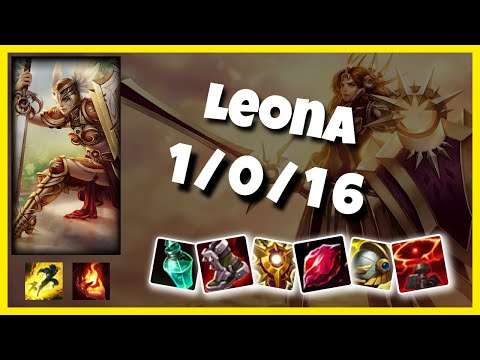 Leona NA Challenger SUPPORT (1/0/16) Gameplay Replay - Patch 10.23