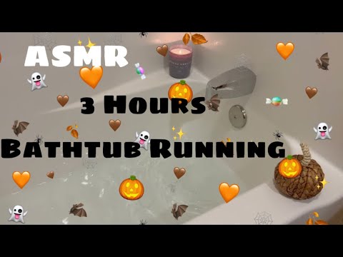 3 Hours Bathtub Running - ASMR - Soothing Sounds for Sleep - Candle and Vanilla Bath Bomb