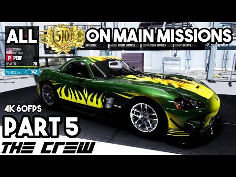 THE CREW Gameplay Walkthrough Part 5 | All GOLDS on Main Missions | 4K 60FPS