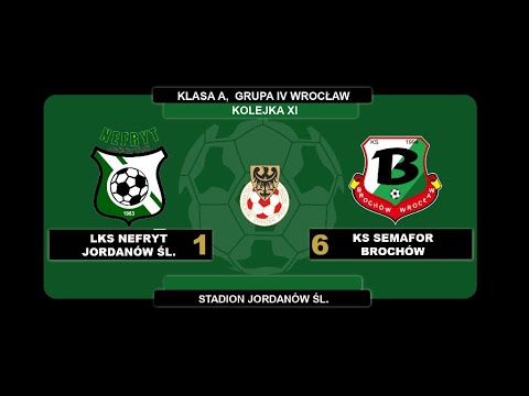 11.kolejka, Nefryt Jordanów Śl. 1:6 KS Semafor Brochów, 3.11.2019, skrót