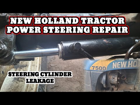NEW HOLLAND TRACTOR  POWER STEERIN CYLINDER LEAKAGE REPAIR || 7500, 4710 TRACTOR