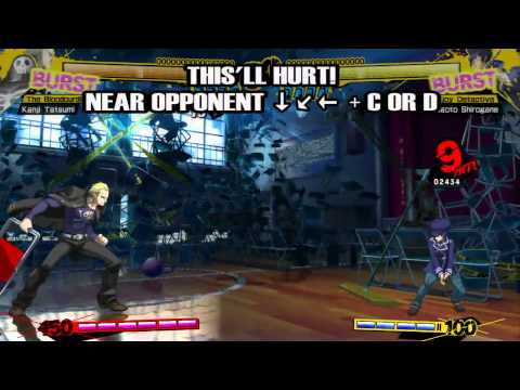 Kanji - Persona 4 Arena Moves Video
