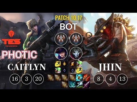 TES Photic Caitlyn vs Jhin Bot - KR Patch 10.17