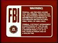 1986 Disney Dark Red FBI Warning Screens And 1982 MGM UA Home Video Logo