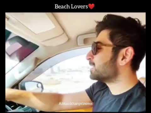 aimenkhan and muneeb go to beach| aimen khan camera man.
