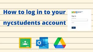 How to login to your nycstudents account