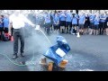 Atmospheric pressure crushes 220 litre drum (Experiment)