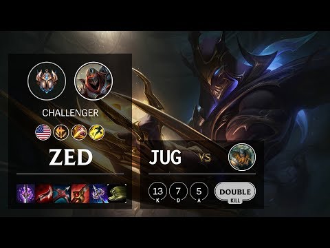 Zed Jungle vs Olaf - NA Challenger Patch 10.5