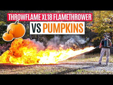 Throwflame XL18 Flamethrower vs  Pumpkins | Kentucky Ballistics