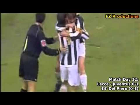 Serie A 2004-2005, day 12 Lecce - Juventus 0-1 (Del Piero)