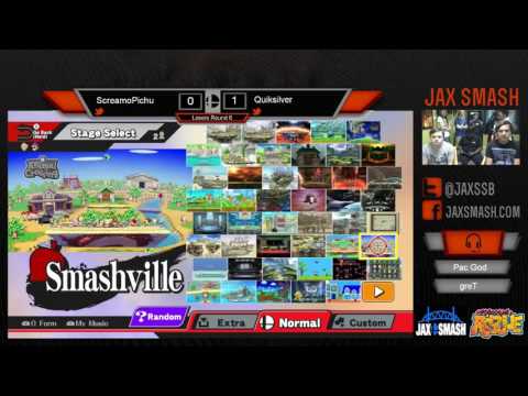 Jax Smash Weekly 6/2/16 - ScreamoPichu(Cloud) Vs. Quiksilver(Luigi) LQ WiiU