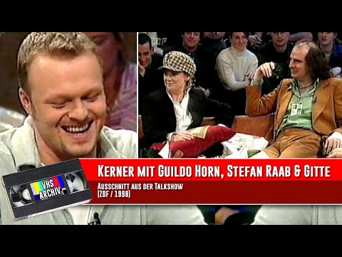 Kerner mit Stefan Raab, Guildo Horn und Gitte Haenning (Ausschnitt / ZDF / 1998)