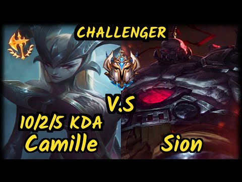 Name (CAMILLE) vs SION - 10/2/5 KDA TOP CHALLENGER GAMEPLAY - BR