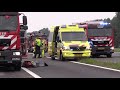 Tankwagen belandt naast de A6