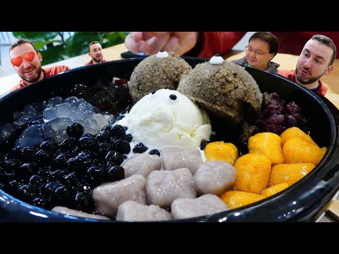 GIANT TAIWANESE DESSERT BOWL + Popping BOBA!