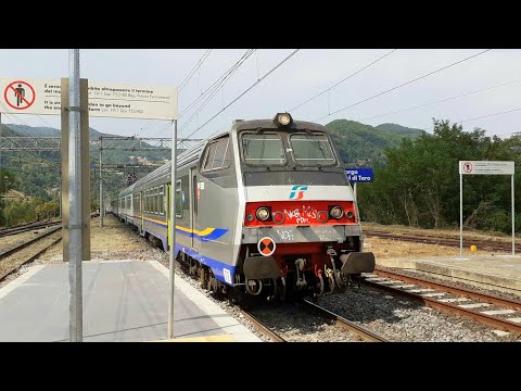 Reg 19237 Parma - Pontremoli in arrivo a Borgotaro (MDVC Semipilota Mazinga + Carrozze MD + E 464)