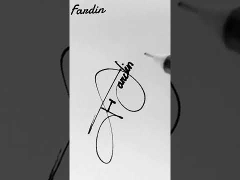signature for Fardin #vairalshort #signature #namedesign #sign