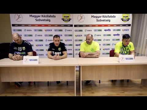 Az SBS-Eger–Orosházi FKSE  Magyar Kupa mérkőzést (29–27) követő sajtótájékozató