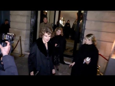 EXCLUSIVE : Catherine Deneuve and Fanny Ardant at the Boucheron party during 2019 Paris Menswear fas