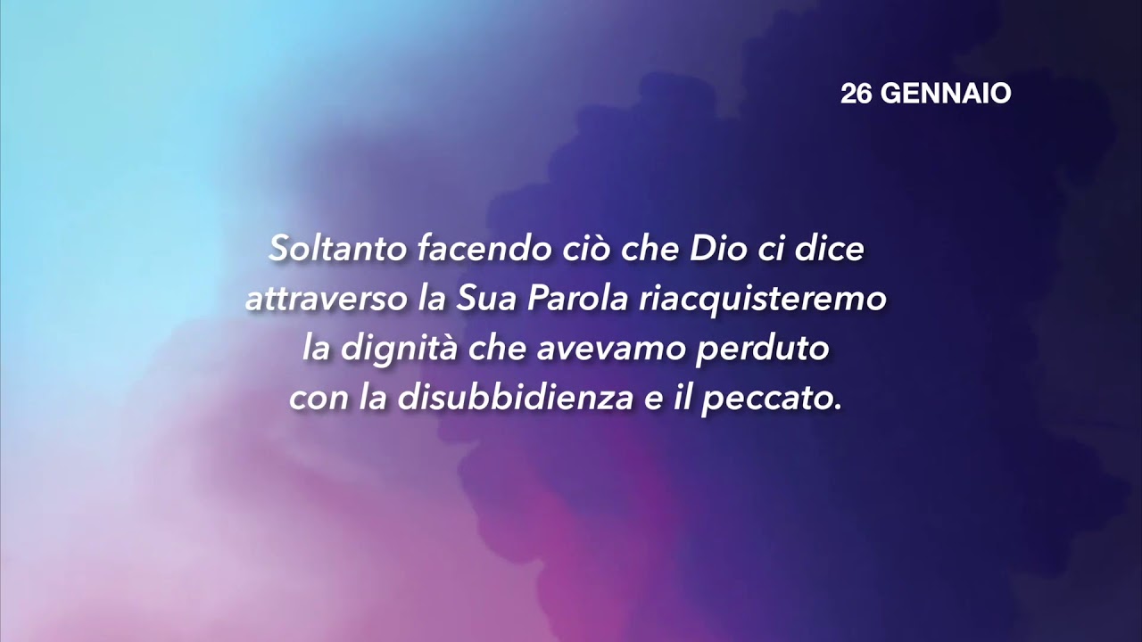 Meditazione Calendario "Parole di Vita" del 26 Gennaio 2019