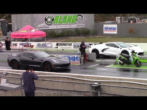 C8 Corvette vs C7 Z06 1/4 Mile