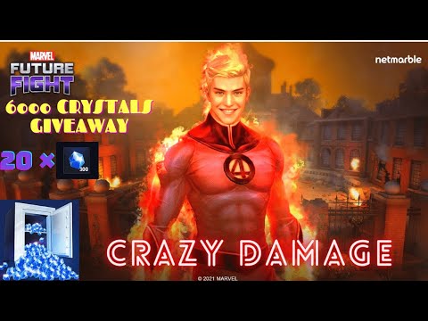 TRANSCEND HUMAN TORCH HITS HARD | 20 CRYSTAL COUPONS GIVEAWAY | MARVEL FUTURE FIGHT