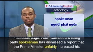 Phát âm chuẩn - Anh ngữ đặc biệt: Cambodia PM and Facebook likes (VOA)