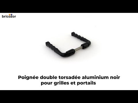 Poignée double torsadée pour grilles et portails - aluminium noir DUBOIS INDUSTRIES