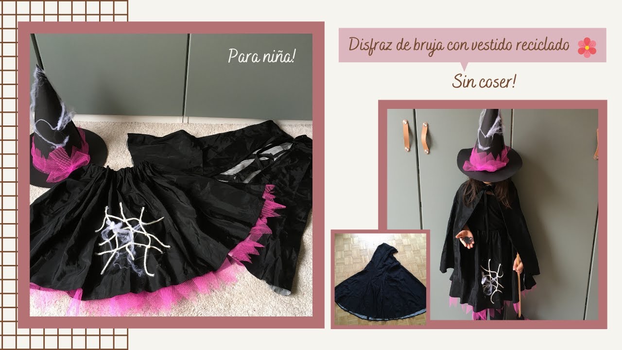 Watch Disfraz de bruja de vestido reciclado /SIN COSER Now Disfraz de bruja de vestido reciclado /SIN COSER