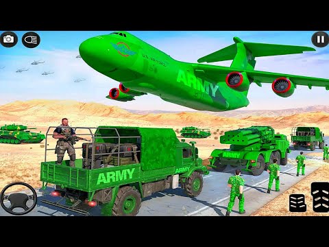 Army Vehicle Transporter Truck Simulator #2: Transport Army Jeep | Android iOS Gameplay