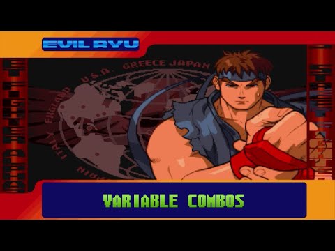 V-Evil Ryu V-ism Evil Ryu Variable Combos VCs - Street Fighter Alpha 3 SFA3 Upper/Max