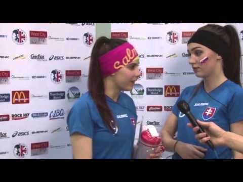 post-match interview with slovak floorball players