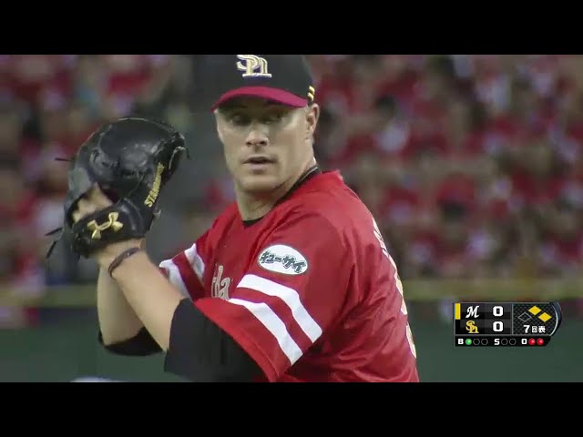 7回表 ホークス・スタンリッジも好投!! ピンチ切り抜け無失点!! 2014/7/1 H-M