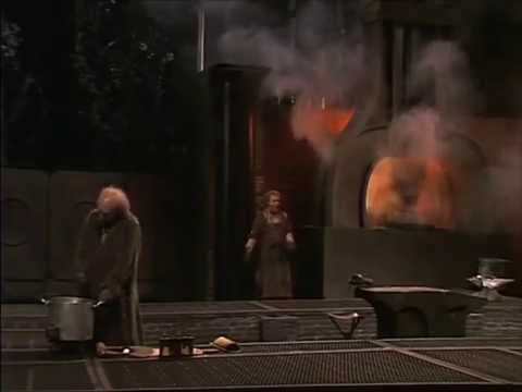 Siegfried forges Notung anew (Boulez-Cheréau 1980)