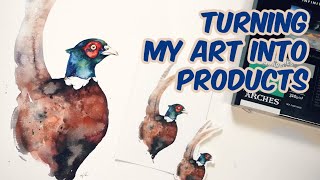 Turning My Art into Products to Sell - Art Prints, Stickers and Postcards!