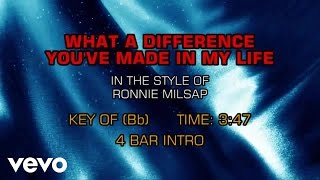 Ronnie Milsap - What A Difference You&#39;ve Made In My Life (Karaoke)