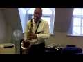 Andy Sheppard testing a new prototype neck on the Signature Custom Phosphur Bronze tenor.