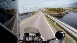 preview picture of video 'Nice Sunday trip on the Africa Twin, along the Atlantic Ocean Road'